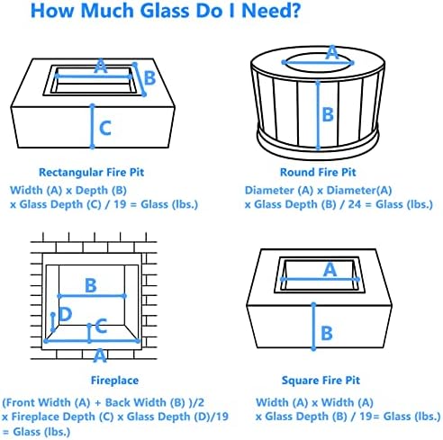 Fire Glass Rocks, Amber Beads for Propane Fire Pit, Fireplace and Outdoor Decorative. 3/4 High Luster 10LB Round Firepit Glass