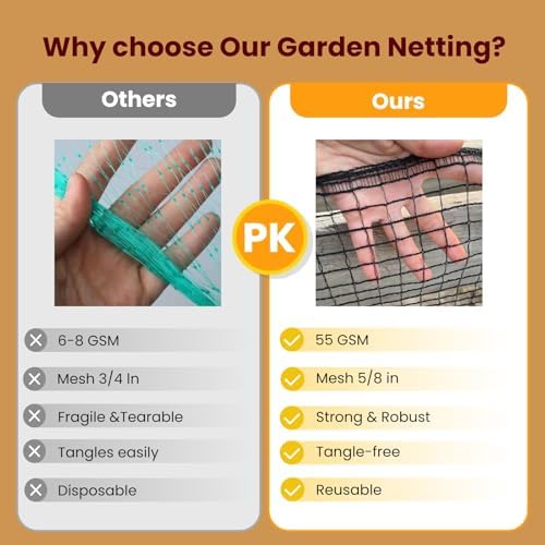 Plastic Mesh Fence Deer Fencing 4x75ft,Reinforced Edges,55gsm Heavy Duty Temporary Fence,Ideal for Garden Netting,Animal Barrier,Safety Netting, Fruit Plant Protection, Black
