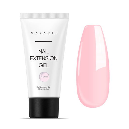 Makartt Poly Nail Gel: Light Pink,50ML Builder for Extension, Strengthener, Hard Gels for Nails, Colored, Beauty Gift Trendy Manicure Design Salon Easy DIY at Home