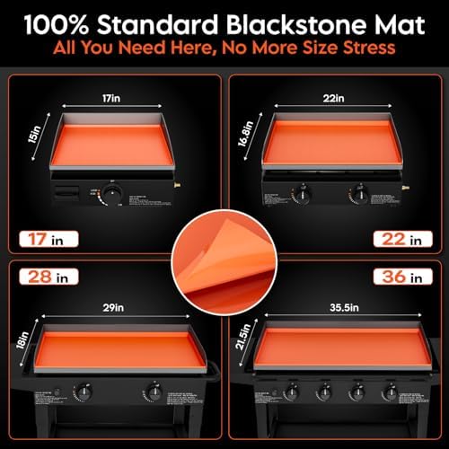 Silicone Griddle Mat for Blackstone Griddle 36 Inch - Food Grade Silicone Griddle Cover for Blackstone Flat Top Grill, 36" Thickened Buddy Mat Grilling Accessory for Black Stone Protection