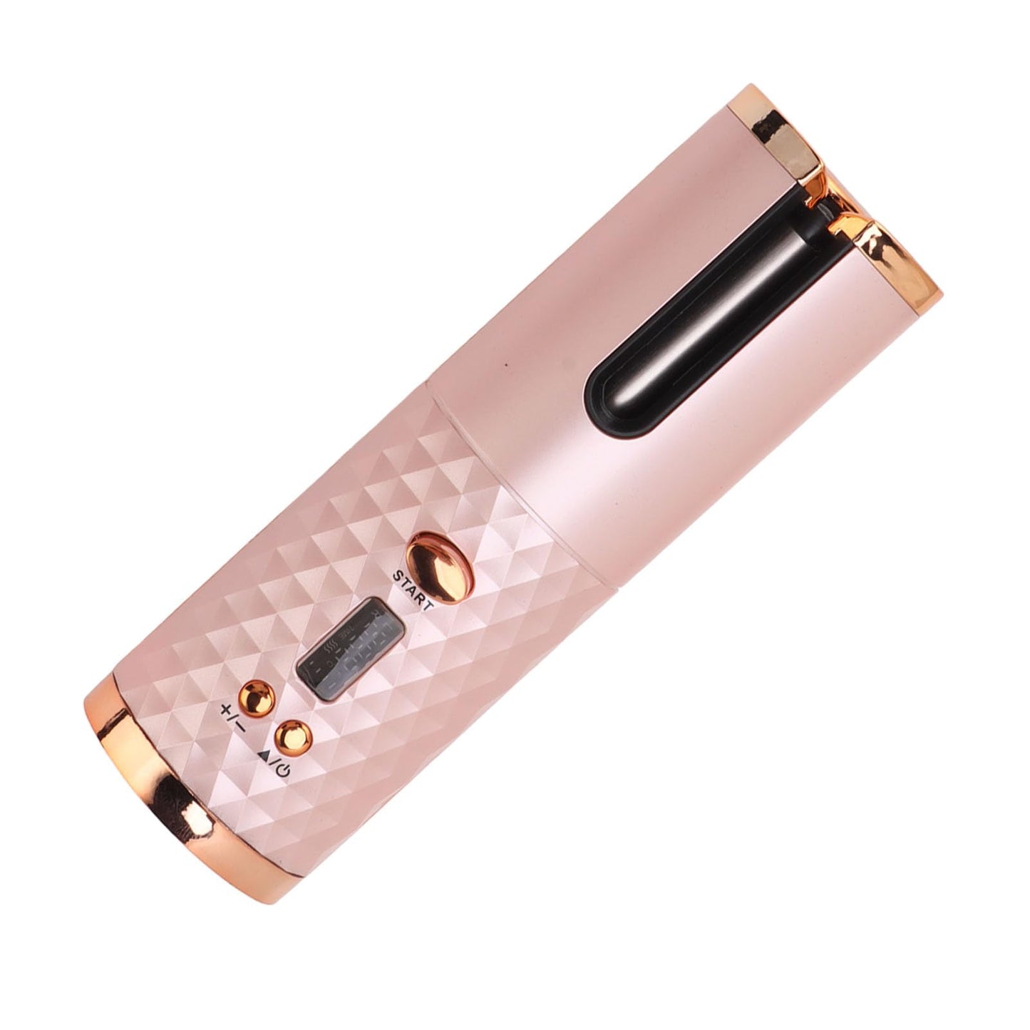 KIMISS Cordless Automatic Hair Curler for Women, Fast Heating USB Rechargeable Curling Wand with Digital Display, Portable Spin Curler for Styling, Travel-Friendly