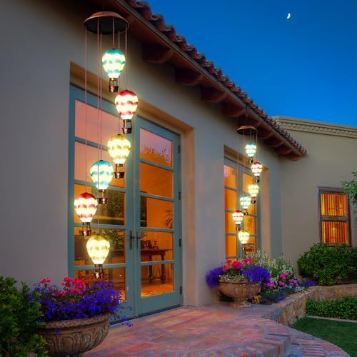 Solar Wind Chimes for Outside - Solar Lights Outdoor Decor Gifts for Women Mom Grandma Birthday Gifts