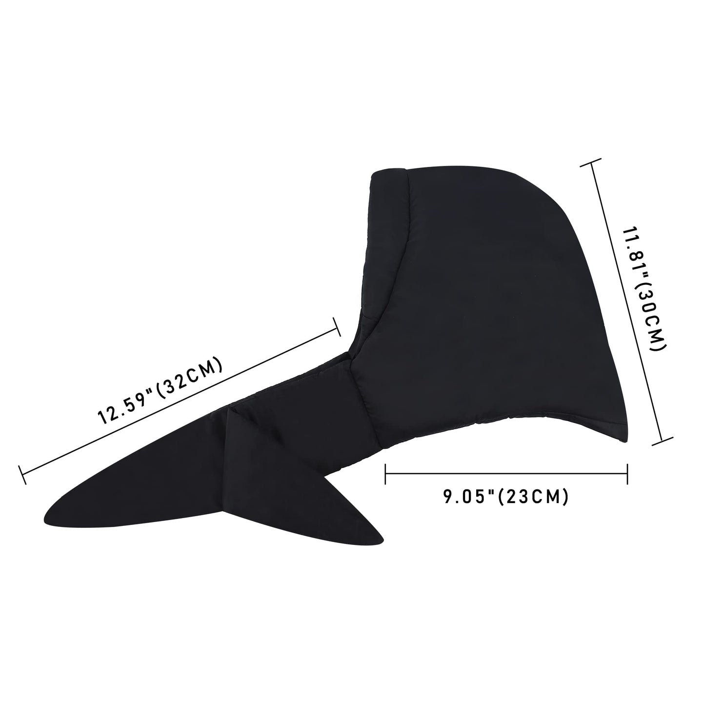 DOCILA Plain Black Hood Down Hat Women Soft Natural Babushka Hoodies Beanie Ultralight Neck Ear Protection Balaclava Warmer Padded Hooded Scarf with A Tie Under The Chin
