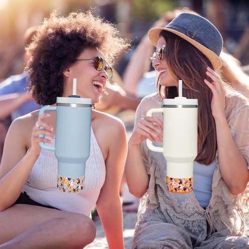 HEYSKAY 2pcs Protective Flask Silicone Boot Base for Stanley Quencher Adventure 40oz & Stanley IceFlow 20oz 30oz Tumbler, and Compatible with 12-24oz Hydro Sport Water Bottles,Yeti and More