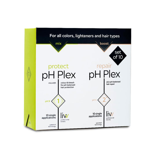 pH Plex Steps 1&2 Protect & Repair Hair Care Treatment - Use with Home Hair Color & Bleach Products - Salon Quality Professional Results at Home - Value Pack (10 Sachets of Steps 1 & 2)