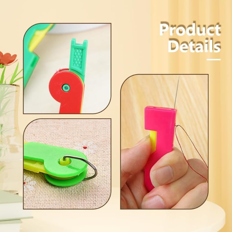 Automatic Needle Threader, 2024 Needle Threaders for Hand Sewing Plastic Sewing Machine Needle Threade for Embroidery Cross Stitch Craft (1)