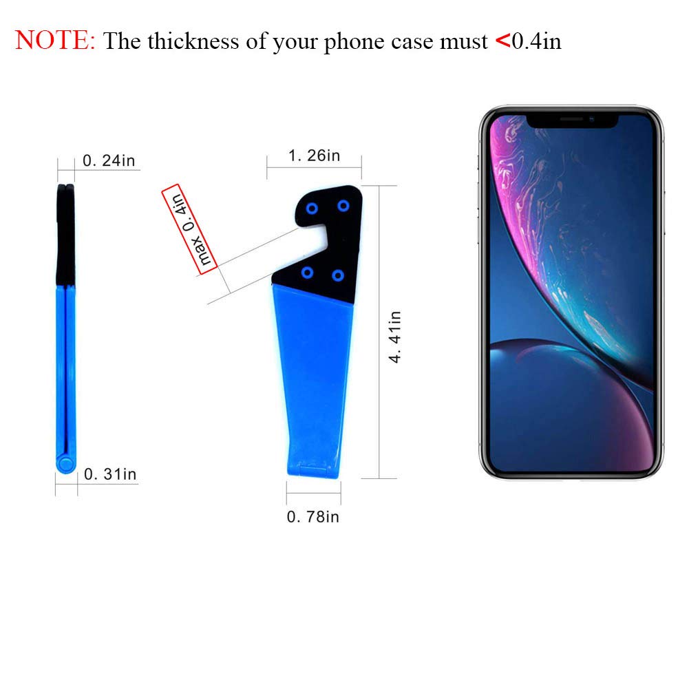 Portable Cell Phone Stand for Desk, Foldable Pocket Travel Mobile Phone Holder, Upgrade Universal V Smartphone Kickstand Mount Compatible with iPhone IPads Tablet Kindle Android, Pack of 3