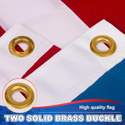 Super Tough American Flag, American Flag 5x8 FT Outdoor TearProof Series,US Flags 5x8 Outdoor High Wind,Non Fading for Outside,American Flag Out-door Heavy Duty,American Flags UV Protected Sewn Embroidered Grommets