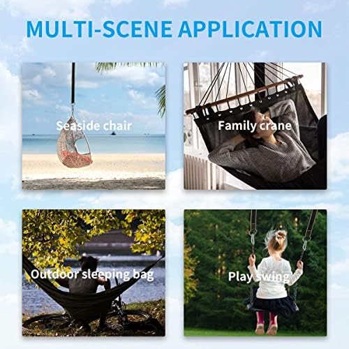 Extra Long Tree Swing Straps, 10FT Tree Swing Hanging Straps Kit Holds 1800 lbs with Tree Protector, Heavy Duty Carabiner Perfect for Swings & Hammocks