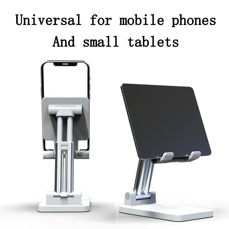 Leavnea Cell Phone Stand,Adjustable Angle Height Phone Honder for Desk,Fully Foldable Portable Phone Mount,Compatible with All Mobile Phones and Small Tablet.