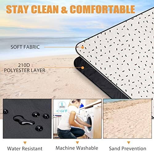 Extra Large Picnic Outdoor Blankets with Carry Strap, Oversized 78"x57" Waterproof & Sand Proof Portable Camping Mat, Outdoor Beach Mat ,Indoor(Brown)