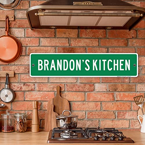 Custom Street Sign, Personalized Steet Sign, Customizable Novelty Road Green Background, 4x18 Inches, ACM, Fade Resistant, Made in USA