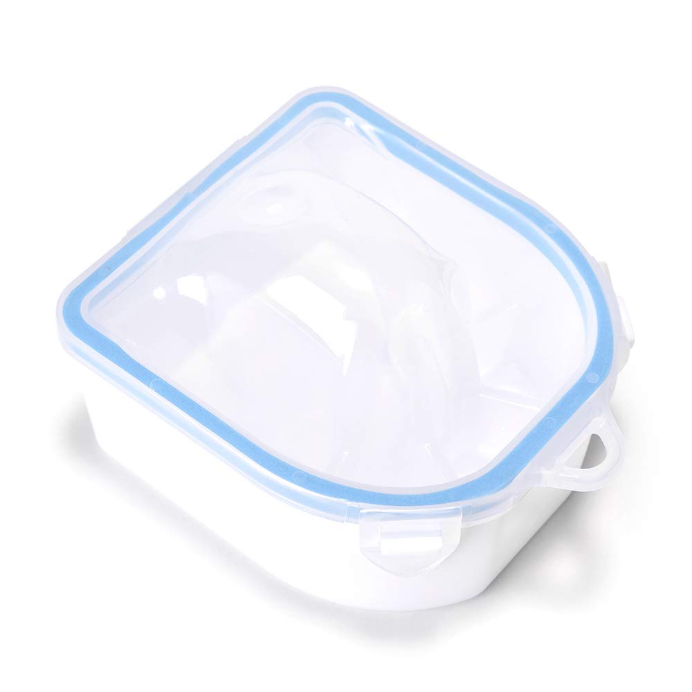 Rolabling 2 PCS Nail Soaking Bowl Nail Soak Off Bowl Acrylic Nail Remover Tool Acetone Nail Polish Remover Bowl Nail Soaker Tray Manicure Tool