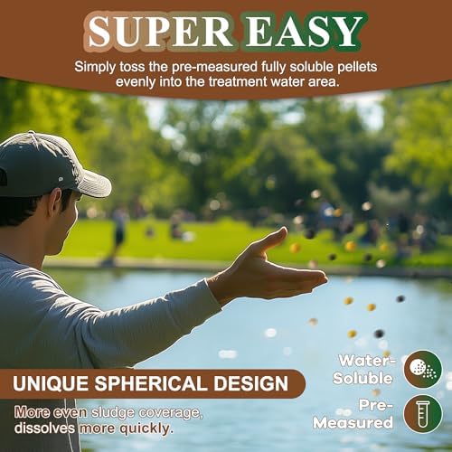 Dr.Raifya’s Muck Reducer Pellets 6 LB - Natural Pond Sludge Solution, Experience The Pure Water & Fresh Odor, Easy to Use, Beneficial Bacteria Safe for Fish, Lake & Outdoor Ponds, 6-Month Supply
