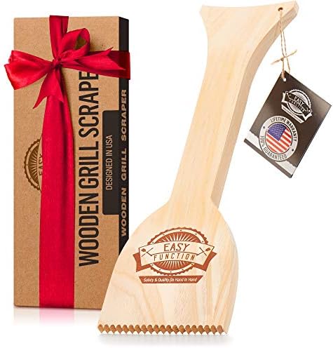 Wood Grill Scraper - Wooden BBQ Grill Brush Cleaner Alternative - Enjoy Safe & Bristle Free Barbecue