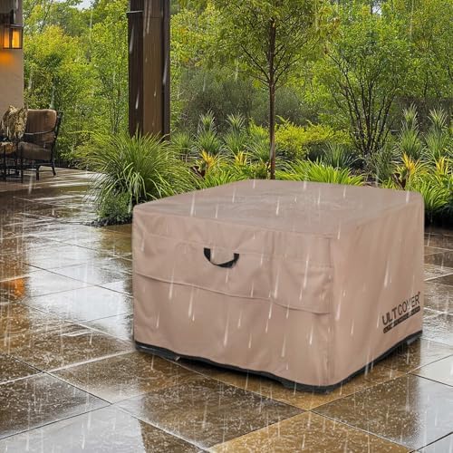 ULTCOVER Patio Fire Pit Table Cover Square 36 inch Outdoor Waterproof Fire Bowl Cover