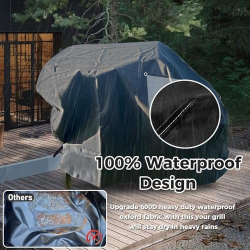 Griddle Cover for Blackstone 22 inch with Hood & Stand【Upgrade-600D Heavy Duty Fabric】 Waterproof UV & Fade Resistant Griddle Cover for Blackstone 17 and 22 inch Grill with Straps & Air Vents