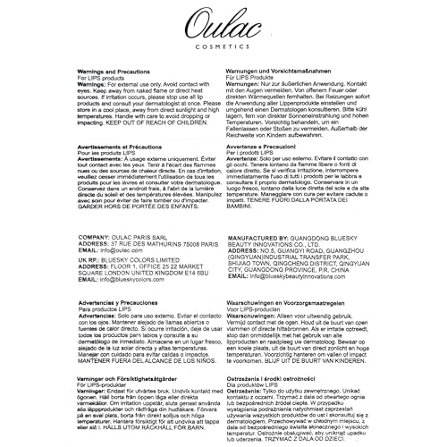 Oulac Red Retractable Lipliner Pencil 2in1 Waterproof Makeup Stick for Lip Liners and Eye Liners, Smooth and Creamy, Long Lasting Matte Finish, Vegan Beauty, 07 Cherry