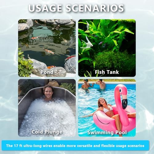 20W Pond UV Light for 100-1000 Gallon, Aquarium UV Light, UV Water Clarifier for Koi Pond, Cold Plunge, Aquarium, Swimming Pool, Spa and Fish Tank Algea Control