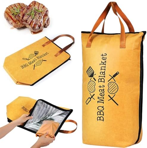 BBQ Grilling Accessories, Barbecue Smoker Blanket, Reusable Blanket for Resting Meat, for Large Beef Brisket, Anniversary Birthday Gifts for Men, and Ideal for BBQ Parties(Regular 21in)