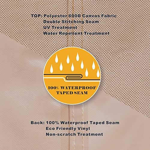 ULTCOVER Waterproof Patio Chair Cover 2 Pack Outdoor Lounge Deep Seat Single Lawn Chair Covers 32W x 34D x 34H inches