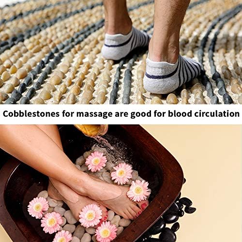 Pebbles Polished Gravel, Natural Polished Mixed Color Stones, Small Decorative River Rock Stones 5 Pounds (80-Oz)