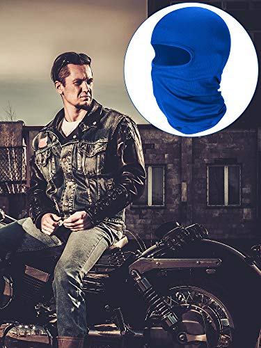 SATINIOR 6 Pieces Ski Mask for Men Balaclava Full Face Cover UV Sun Protection Cooling Neck Gaiter Clothing Scarf Bandana(Gray, Blue, Black, Fluorescent Colors)