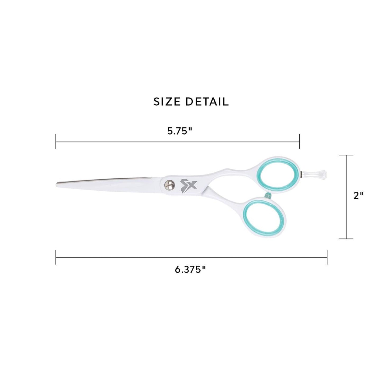 Cricket Shear Xpressions 5.75" Professional Hair Cutting Scissors - Barber Scissors, Japanese Stainless Steel, Comfort Silencer, Ideal for Stylists and Home Use, Minty Fresh