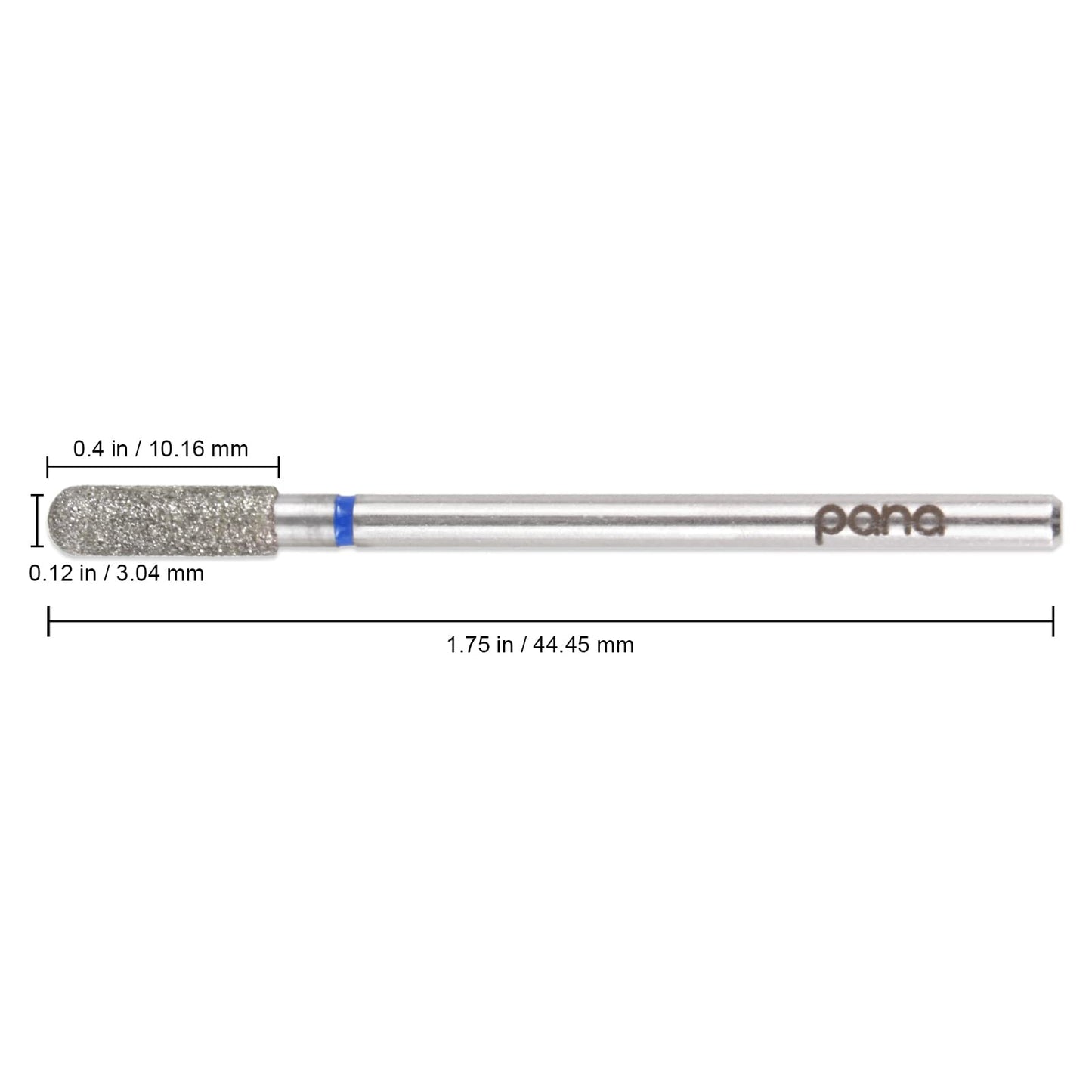 PANA 3/32" Diamond Carbide Safety Bit- Style 08, Medium Grit - Professional Cuticle Nail Drill Bits for Acrylic Gel Nails Dry Manicure Pedicure Shape Remove Tools