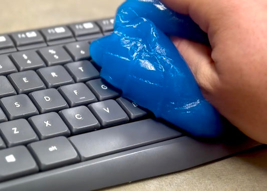 Blobby Cleaner dust Dirt Cleaning Gel Putty for Computers Keyboards Electronics Cars Cup Holders Headphones & Tight Spaces. Reusable for Hard to Reach Areas, Fresh Scent, Harsh chemcial Free - Blue