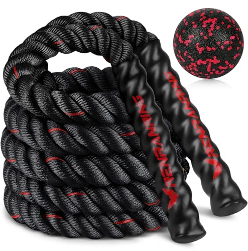 Jump Rope, 3LB Weighted Jump Rope for Fitness, 9.8ft Heavy Jumping Ropes for Exercise, Adult Workout Rope for Men & Women Improve Strength, Skipping Rope for Gym Training, Home Workout