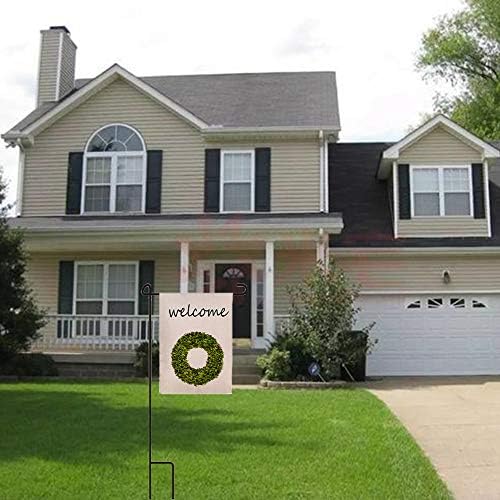 Garden Flag Holder Stand-4 Pack Garden Flag Pole 13.5" Width Premium Lawn Flag Pole Holder with Anti-Wind Clip for Outdoor Garden Lawn