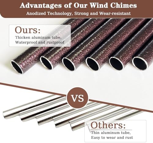 Sympathy Gifts for Loss of Dad, 32" Memorial Wind Chimes for Loss of Father, Memorial/Bereavement Gifts for Loss of Father, Loss of Father Sympathy Gift, in Memory of Dad Papa (Bronze)