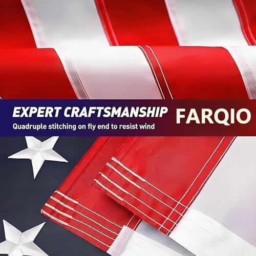 American Flag 2.5x4 FT Pole Sleeve, American Flag sleeve style,Long Lasting US Flag, Heavy Duty Durable TearProof American Flag Sleeve, Embroidered Stars, Sewn Stripes,, UV Protection，Flags for Outside (Pole NOT Included)