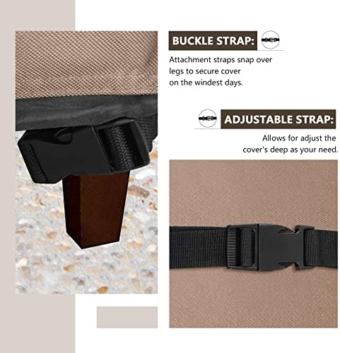 ULTCOVER Patio L-Shaped Left Facing Sofa Cover Waterproof for 6-Seater Outdoor Sectional Furniture Couch 85”W (Left Side) x 110”W (Back Length)