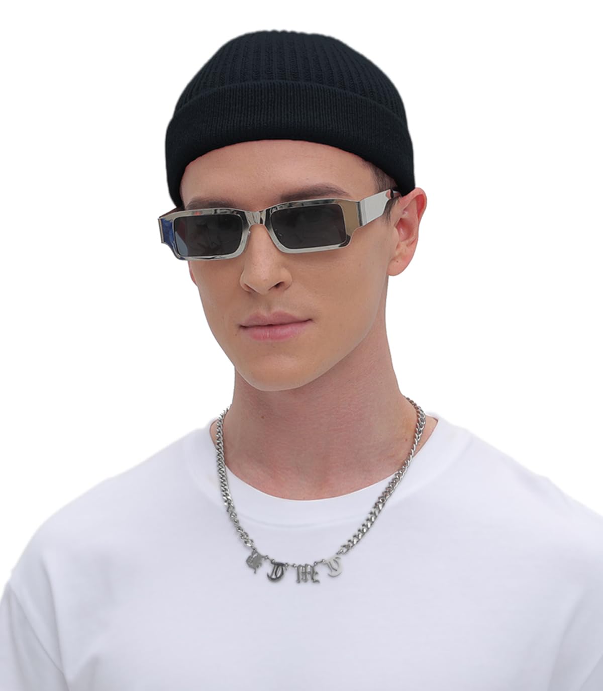 ROYBENS 2PCS Thin Swag Wool Knit Cuff Short Fisherman Beanie for Men Women, Winter Warm Hats,Trawler Watch Hat Soft Spring Fall Skull Cap Unisex