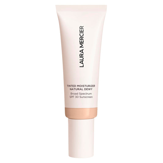 Laura Mercier Tinted Moisturizer Natural Dewy with SPF 30: 24HR+ Hydration, Long Lasting, Sheer to Light, Buildable Coverage, Dewy Finish, Improve Skin Tone and Texture, Skin Tint, Cameo