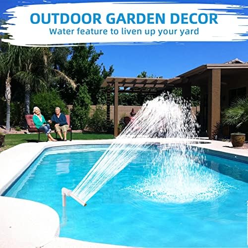 Klleyna Water-Fountain Swimming-Pool Sprinkle Accessories - Waterfall Above In-ground Pool, Cooling Spray for Outdoor Garden Pond Aerator Circulation, High Pressure Jet Fountain Pump Attachment