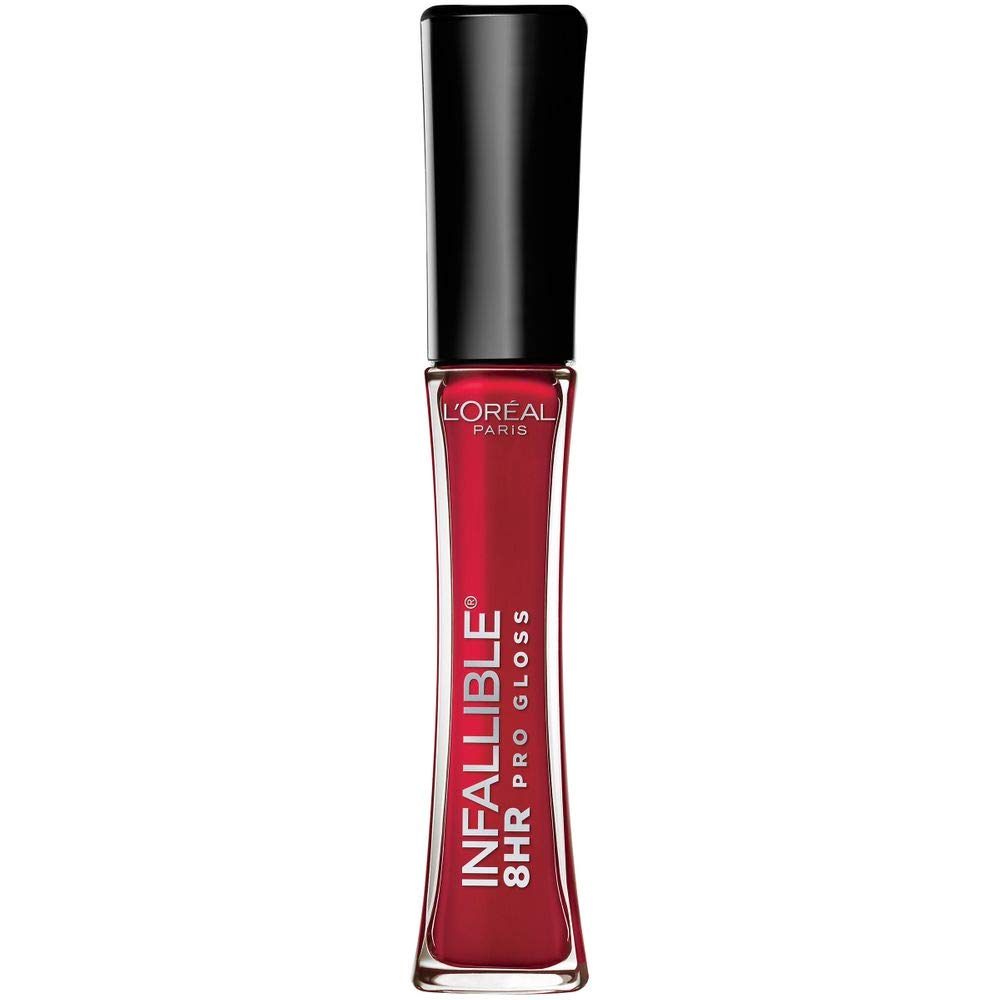 L’Oreal Paris Makeup Infallible 8 Hour Hydrating Lip Gloss, Red Fatale, 0.21 Fl Oz