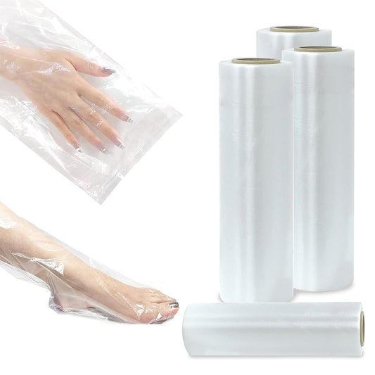 764 Count (4 Rolls) Disposable Paraffin Wax Bags for Hands and Feet - 12x17 Inch Liners for Paraffin Wax Machines, Bath Gloves, Moisturizing Therapy, Spa & Home Treatments