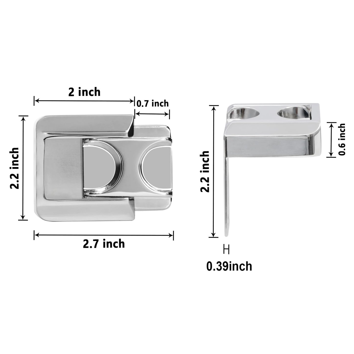 CZU Home Door Lock Security, Upgraded Safety Childproof Door Reinforcement Lock Latch (2-Pack), Extra Defend Door Lock for Inward Swinging Door