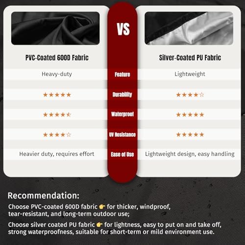 SHINESTAR Grill Cover for Weber Spirit 200/300 Series, Also Fits for Spirit II 300, Double Straps and Built-in Vents, Waterproof, 52-Inch, Black