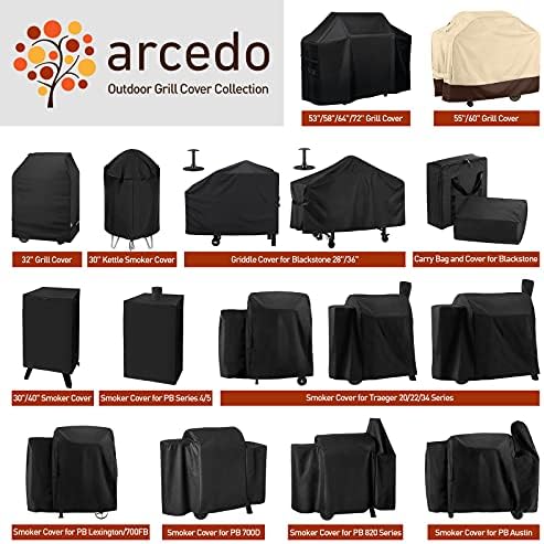 Grill Cover Compatible with Pit Boss Lexington 500, Lexington 540, Pro 600 and Tailgater, Heavy Duty Waterproof Wood Pellet Smoker Cover, All Weather Protection for Onyx Edition Grill