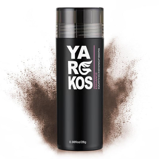 Yargkos Hair Fibers for Thinning Hair or Fill In Fine, Hair Building Fibers (28g) for Women & Men, Hair Powder for Instantly Thicker, Fuller Looking - DARK BROWN