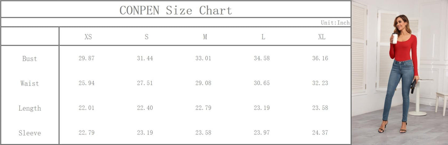 CONPEN Ribbed Long Sleeve Tops for Women Thermal Underwear Light Blue Workout Underscrub Scoop Neck Dark Academia Slim Stretch Shirts (Light Blue Large)