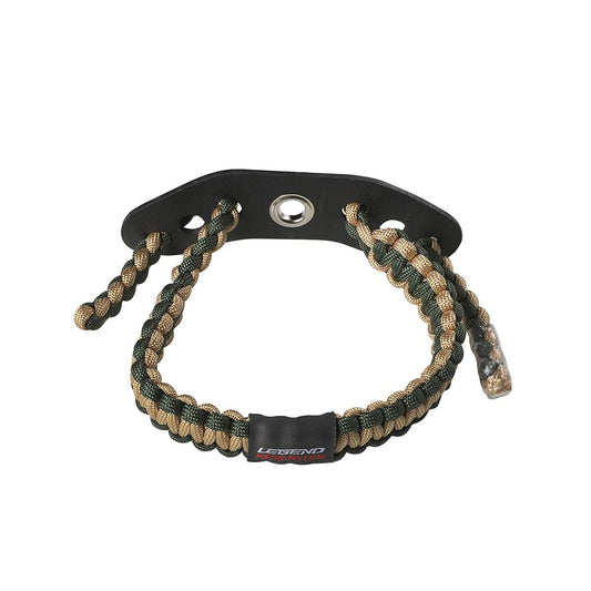 LEGEND 550 Paracord Bow Wrist Sling - Compound Bow Stabilizer & Hand Loop Carrier for Bow Hunting - Adjustable Wrist Strap with Durable Leather Yoke, Strong Metal Grommets - Archery Accessories & Gear