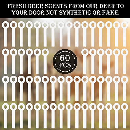 Oudain Deer Urine Wick White Hunting Scent Buck Attractant Wicks for Hunting Doe Estrus Wicks Absorbing Wick for Hunting Whitetail Deer Scent Drags(30 Pcs)