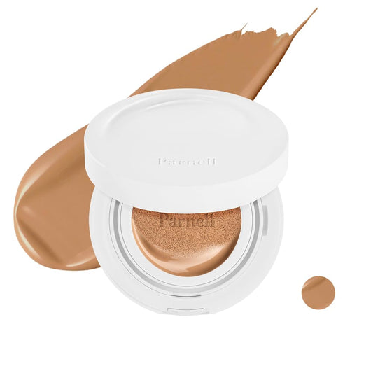 Parnell Cicamanu Serum Cushion - Moisturizing Foundation for Soothing, Coverage, Glass Skin and Lightweight for Sensitive and Dry Skin Pearl Skin (0.52 Fl Oz) (33N)