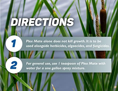 Plex Mate Aquatic Surfactant for Herbicides – Quart- Non-Ionic, Increase Product Coverage, Increase Product Penetration, Increase Product Effectiveness