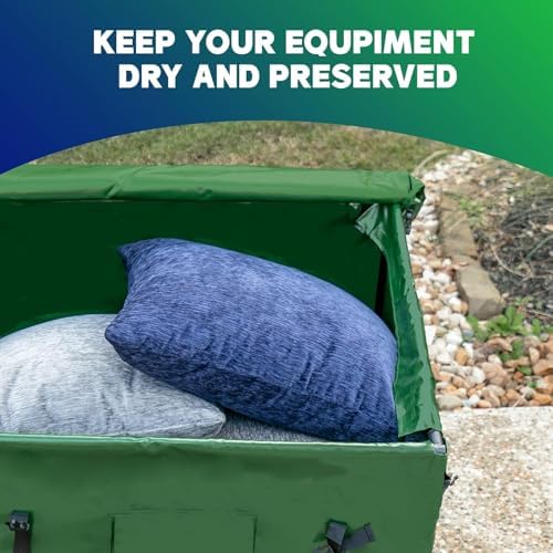 Outdoor Storage Box – 143 Gallon Waterproof Deck Box, Patio Storage Box, Outside Storage Bin for Garden, Pool, Yard & Camping – Heavy-Duty Deck Storage Waterproof for All-Weather Protection